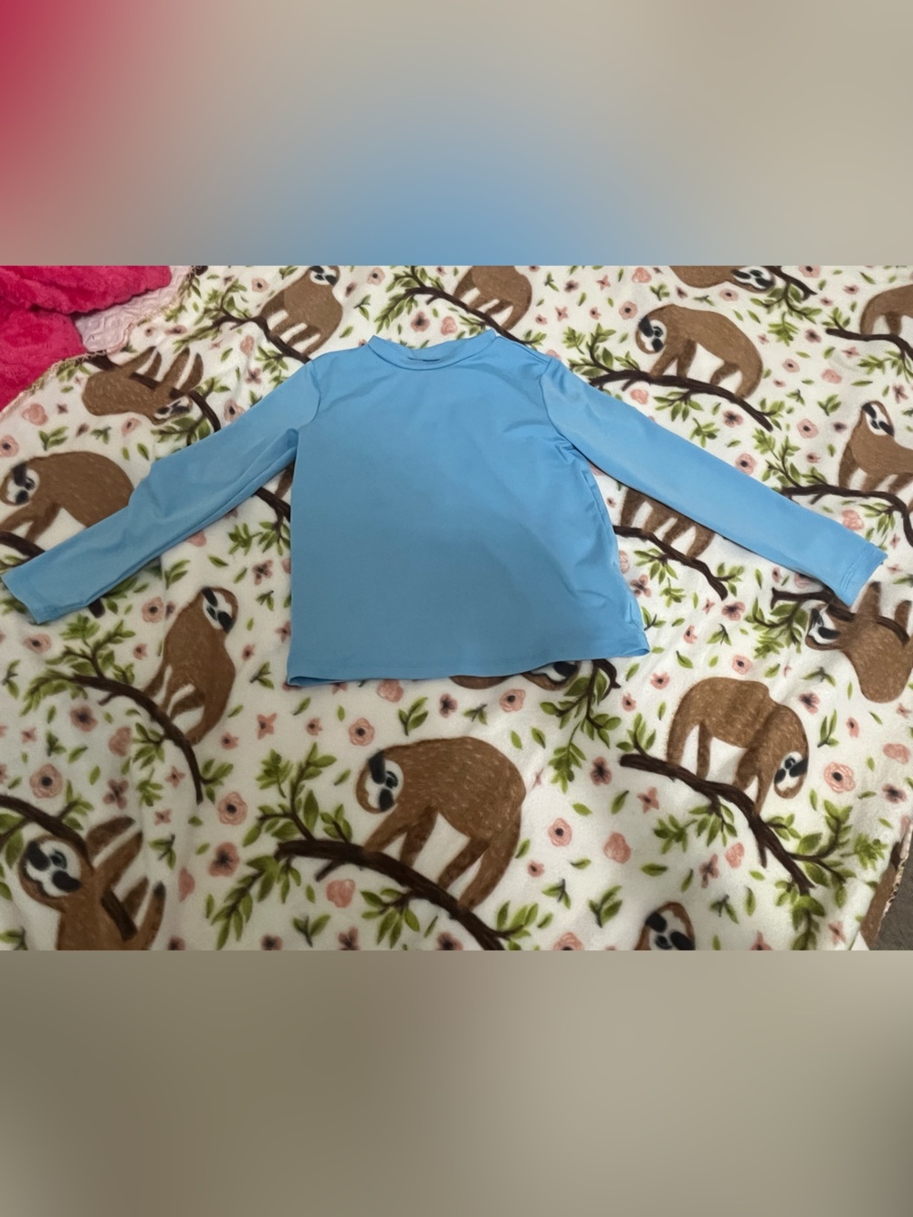 Kids Long-Sleeve Basic Tee in Light Blue / Boys Small 6:7
